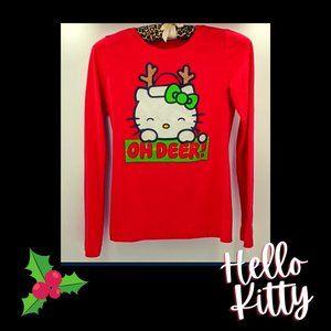 Hello Kitty Red Longsleeve Winter Christmas Shirt